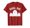 Ghoul Dad, Halloween Daddy Ghost Father of Two Ghost Girls T-Shirt - Cranberry Red