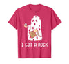 Funny Halloween Vibes Trick Or Treating I Got A Rock Funny Halloween Trick Or Treating Ghost T-Shirt - Red Heather