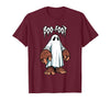 Spooky Bigfoot Sasquatch Ghost Halloween Humor Fun Boo Foot Bigfoot Ghost Sasquatch Halloween Funny Humor T-Shirt - Burgundy