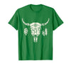 Buffalo Animals Gift Idea Bison Buffalo Skull Animal Design T-Shirt - Kelly Green