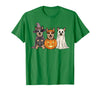 Funny Retro Australian Cattle Dog Halloween Witch Spooky Ghost Blue Heeler Pumpkin Halloween Dog Lover T-Shirt - Kelly Green