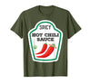 Lustige Essen & Sauce Fasching Kostüm Co. Chilli Sauce Costume Funny Fancy Dress Costumes for Men and Women T-Shirt - Olive