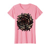 Mademark Spiral School of Sharks Graphic Design T-Shirt - Pink