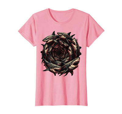 Spiral School of Sharks Graphic Design T-Shirt