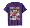Rodent Birthday Costume Girl Costume 10 Double Digits Funny 10th Birthday Guinea Pig T-Shirt - Purple