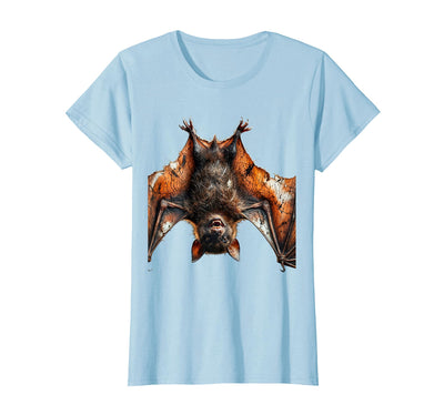 Mademark Grinning Bat Upside Down Rabies Humor Graphic T-Shirt