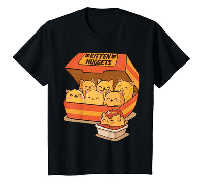 Cat Lover Fast Food Chicken Nuggets Cat Foodie Kitten Nuggets T-Shirt
