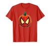 Marvel Spider-Man Halloween Spooky Pumpkin Jack-o'-Lantern T-Shirt - Red