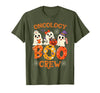 Oncology Boo Crew Funny Ghost Halloween Spooky Costume Nurse T-Shirt - Olive Green