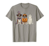 Funny Retro St. Bernard mom Halloween Witch Spooky Ghost Saint Bernard Pumpkin Halloween Dog Lover T-Shirt - Slate Grey