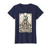 Marching Band Mom Tarot Card Skeleton Halloween Marching Band Mom Tarot Card Skeleton Mom Musical Instrument T-Shirt - Navy