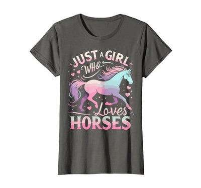 Funny Horse Lovers Just a Girl Who Loves Horses T-Shirt
