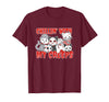Chillin With My Creeps Apparel Chillin with My Creeps Cat Horror Killer Halloween Costume T-Shirt - Burgundy