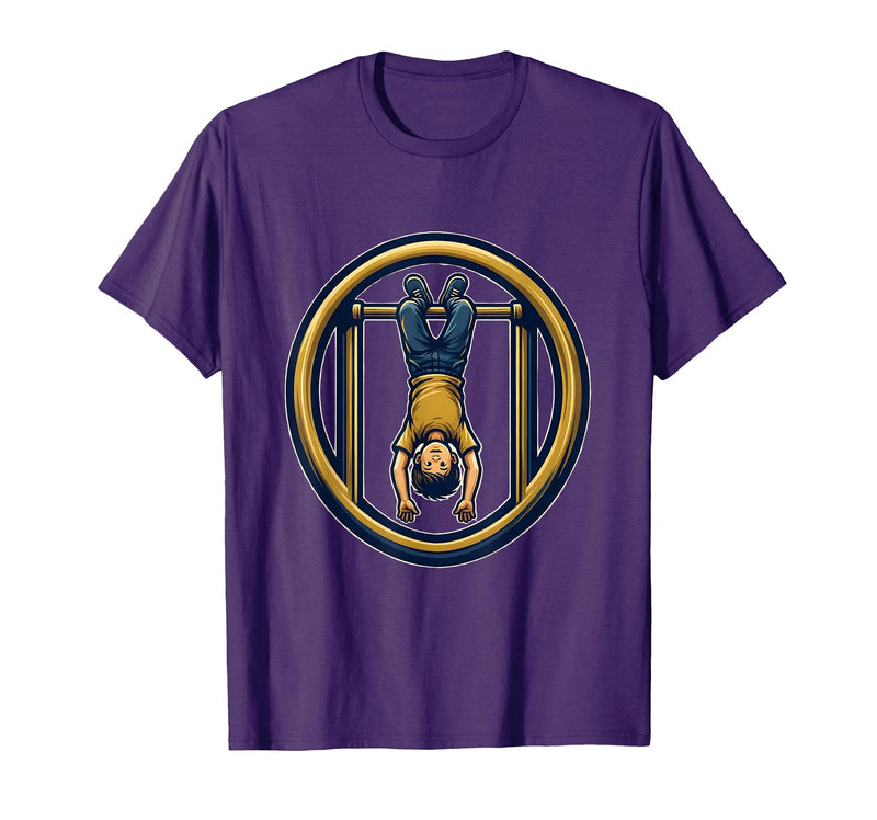 Mademark Second Grade Monkey Bars Upside Down Kid Design T-Shirt - Men - Purple