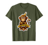 Mademark Sober Monkey Wild Life Sobriety Design T-Shirt - Men - Olive Green