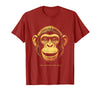 Mademark Stay Curious Stay Wild Monkey Graphic Design T-Shirt - Men - Cranberry Red
