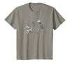 Funny Halloween Dog Lovers Gift Tees Skeleton Dogs Funny Skeleton Chasing Goldendoodle Dog Halloween Dogs Lover T-Shirt -