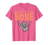 Mens Halloween Shirts For Dad Daddy Papa Men Halloween Dad to The Bone Skeleton Hand Fun Papa Costume Men T-Shirt - Pink