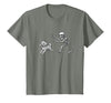 Funny Halloween Dog Lovers Gift Tees Skeleton Dogs Funny Skeleton Chasing Goldendoodle Dog Halloween Dogs Lover T-Shirt -