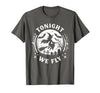 Halloween Witches Spooky Night Graveyard Tonight We Fly Halloween Witch Broomstick Moon T-Shirt - Asphalt Grey