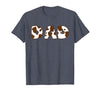 Cow Print For Family Matching Outfits DAD Cow Brown White Animal Print, Cow Pattern Farmer DAD T-Shirt - Heather Blue