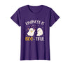 Halloween Costume Teacher Kindness is Boo Tiful Teacher Cute Ghost Halloween Costume T-Shirt - Purple