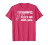 Gun Lover Cool Man Tee Piece Be with You 2nd Amendment Gun Lover Cool Man T-Shirt - Red Heather