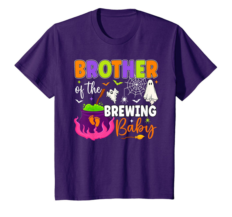 Halloween Baby Shower Brewing Baby Family Matching Brother of Brewing Baby Halloween Theme Baby Shower Spooky T-Shirt -