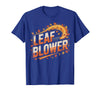 Funny Leaf Blower Fall Costume Couple Halloween Tee T-Shirt - Royal Blue