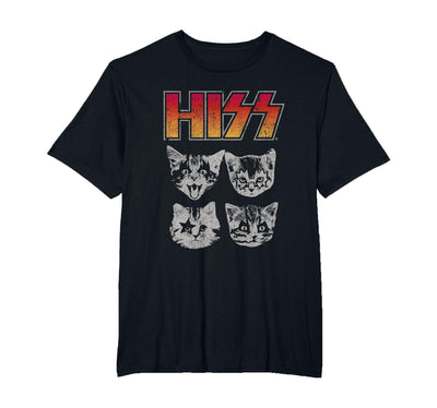 Hiss Cat Shirt Co. Zajoo HISS Cat Funny Cats Kittens Rock Music Cat Lover Hiss T-Shirt
