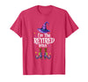 Funny Quote Horror Costume Party Family Friends I'm The Retired Witch Spooky Scary Halloween Retiree Women T-Shirt - Red