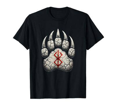 Berserk Bear Paw Berserk Rune Symbol Viking T-Shirt