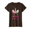 Unicorn Birthday Girl Family Shirts Unicorn Nana of The Birthday Girl Shirt Matching Party Tee T-Shirt - Brown