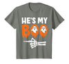 He's My Boo Matching Halloween Pajama Couples Funny T-Shirt - Olive Heather