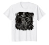 Scary Cyclist Skeleton Gifts Cycling Skeleton Mountain MTB Bicycle Cyclist Skeleton T-Shirt - White