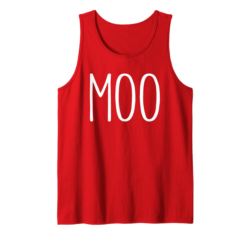 Moo Im A Cow Costume Shirts Moo Shirt Funny Adult Men Women Cow Goes Moo Costume Tank Top - Red