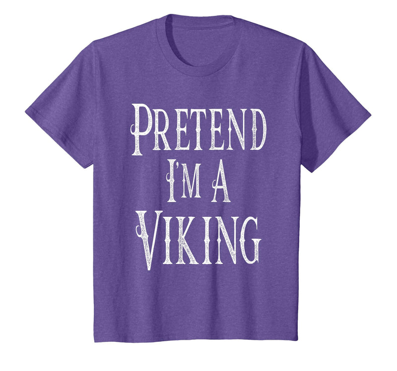 Fun and Easy Halloween Costume T-Shirts Pretend I'm A Viking - Easy Halloween Costume T-Shirt - Purple Heather