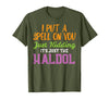 Halloween Nurse Shirts For Women Scrub Costumes Spell Just Kidding Haldol Funny Nurse Halloween RN ICU Women T-Shirt - Olive