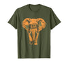 Mademark Herd Mentality Approved Elephant Design T-Shirt - Men - Olive Green