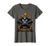 Mademark King Gorilla Dad Surrounded by Little Monkeys T-Shirt - Women - Asphalt Grey