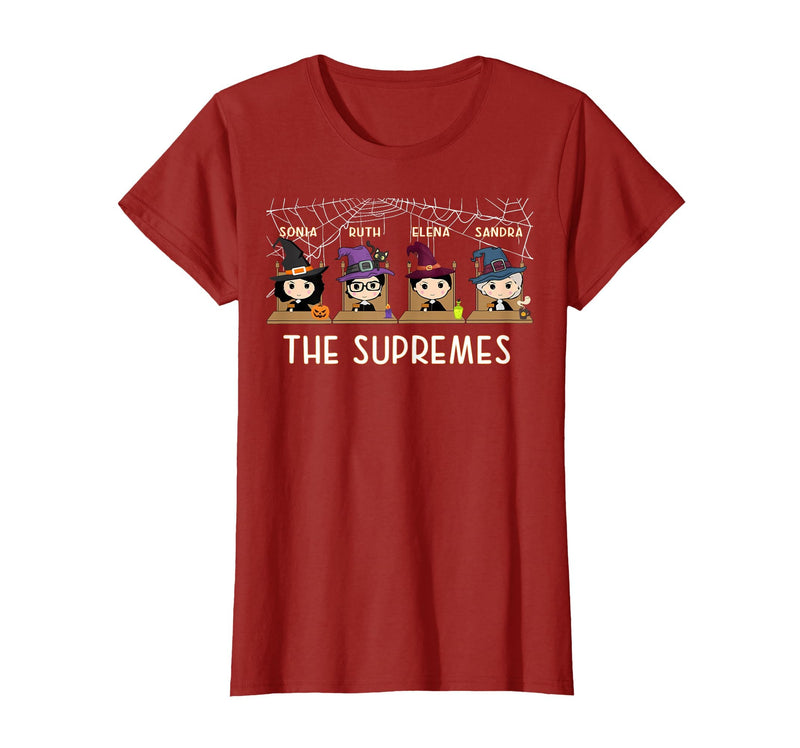 RBG Supremes Court cute gift THE SUPREMES Halloween Cute Woman Supreme Court Justices RBG T-Shirt - Cranberry Red