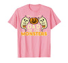Mens Halloween Shirts For Dad Daddy Papa Men Halloween Dad of Monsters Funny Family Costume Papa Daddy T-Shirt - Pink