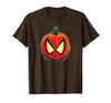 Marvel Spider-Man Halloween Spooky Pumpkin Jack-o'-Lantern T-Shirt - Brown