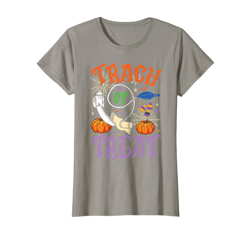 Trach or Treat ICU RN Halloween Nurse Tees Respiratory Therapist Trach or Treat ICU RN Halloween Nurse T-Shirt - Slate Grey