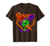Ice Cream Drip Baseball Home Plate Halloween Tee Funny Halloween Baseball Ice Cream Drip Boys Girls Youth T-Shirt - Brown