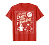 Classic Cool Candy Halloween Apparel Let's Take Candy from Strangers Retro Halloween T-Shirt - Red