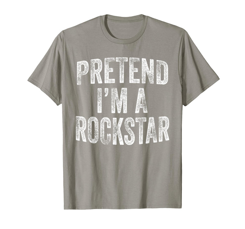 Funny Halloween Party Matching Family Costumes Tee Pretend I'm A Rockstar Costume Family Halloween Rock Star T-Shirt - Slate