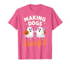 Dog Lover Spooky Grooming Groomer Attire Pet Groomer Funny Halloween Making Dogs Bootiful T-Shirt - Pink Heather
