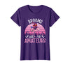 Brooms Are For Amateurs – Halloween Witch Gift Brooms are for Amateurs – Spooky Halloween Flamingo T-Shirt - Purple