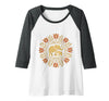 Mademark Mother Elephant Nudging Newborn Calf Maternity Raglan Baseball Tee - Women - Dark Heather Grey/White